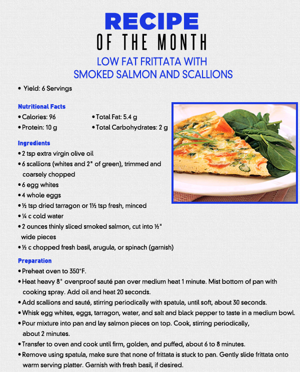 Recipe of the Month
							See image for recipe
