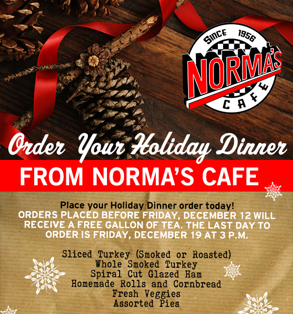 Order today! Place your holiday order today. Orders placed by Friday, December 12 will receive a free gallon of tea. All orders must be placed by Friday, December 19 at 3pm
							See image for full details