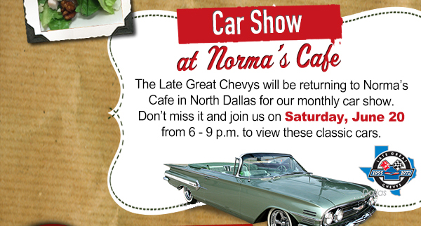 Car Show at Norma's Cafe
							 See image for details