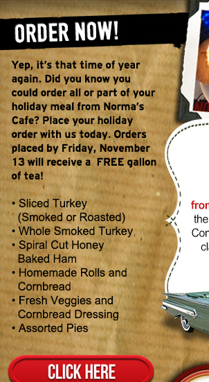 Order now!!
										 Yep, it's that time of year again. Orders placed by Friday, Nov 13 will receive a free gallon of sweet tea!
										 Click Here
										 See image for details