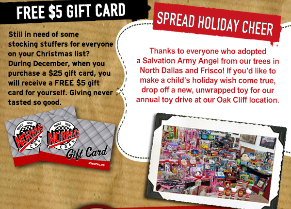Free $5 gift card
							 Spread Holiday Cheer
							 See image for full details