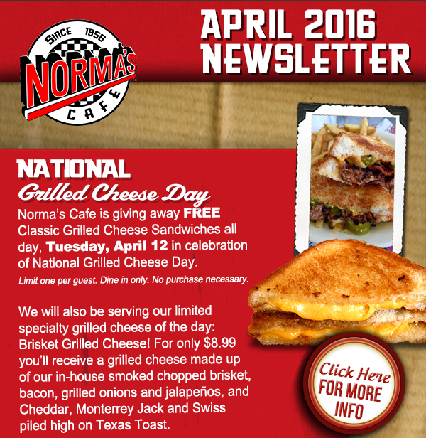 Norma's Cafe Newsletter