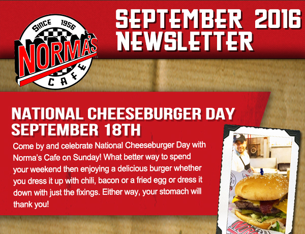 Norma's Cafe Newsletter