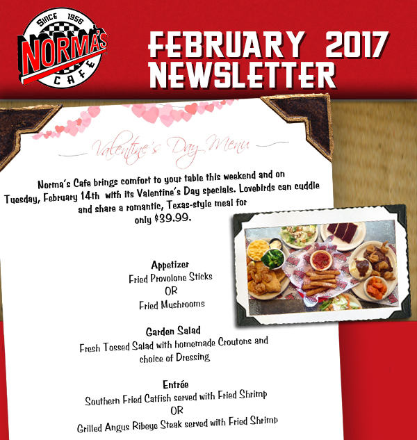 Norma's Cafe Newsletter