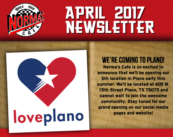 Norma's Cafe Newsletter