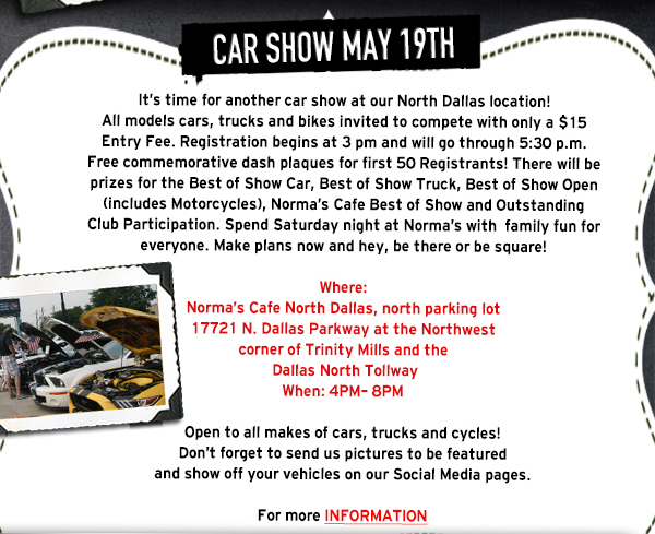 Norma's Cafe Newsletter