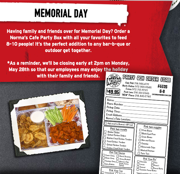 Norma's Cafe Newsletter