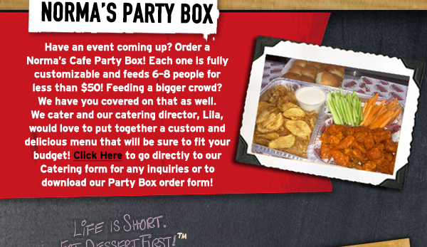Norma's Cafe Newsletter