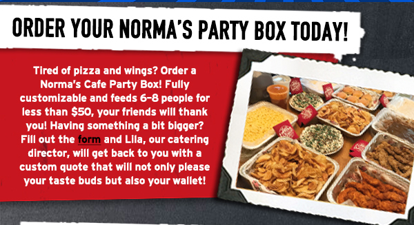 Norma's Cafe Newsletter
