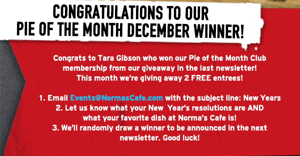 Norma's Cafe Newsletter