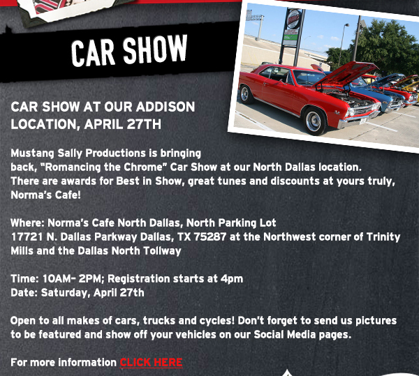 Norma's Cafe Newsletter