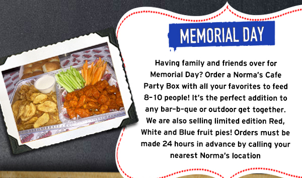 Norma's Cafe Newsletter