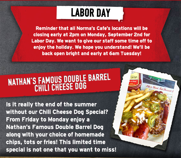 Norma's Cafe Newsletter