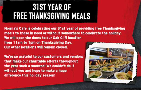 Norma's Cafe Newsletter