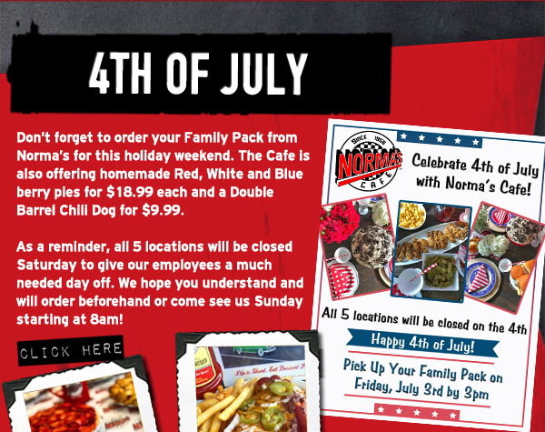 Norma's Cafe Newsletter