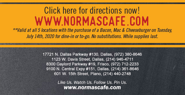 Norma's Cafe Newsletter