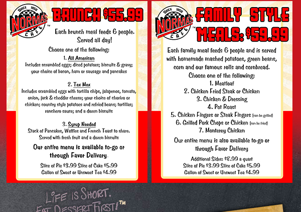 Norma's Cafe Newsletter