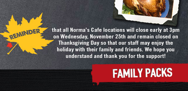 Norma's Cafe Newsletter