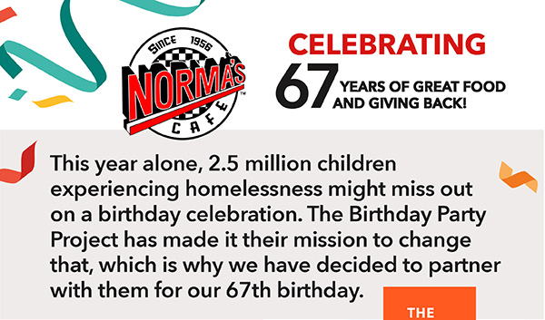 Norma's Cafe Newsletter