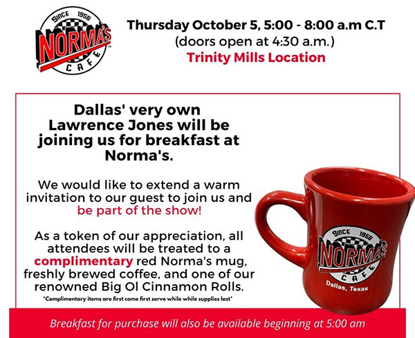 Norma's Cafe Newsletter
