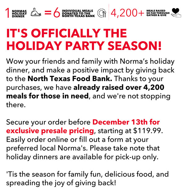 Norma's Cafe Newsletter