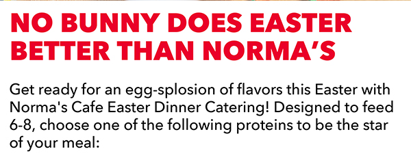 Norma's Cafe Newsletter