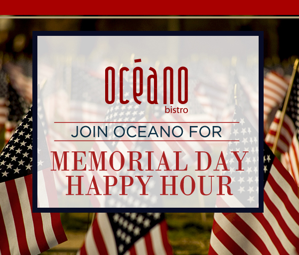 Join us for Memorial Day Happy Hour
							 See image for full details