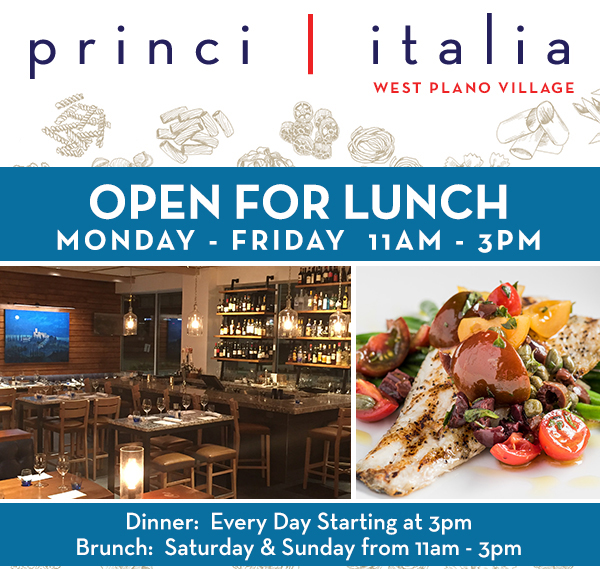 Open for Lunch
							 Dinner - Every day at 3pm
							 Brunch - Sat & Sun from 11am - 3pm
							 See image for full details