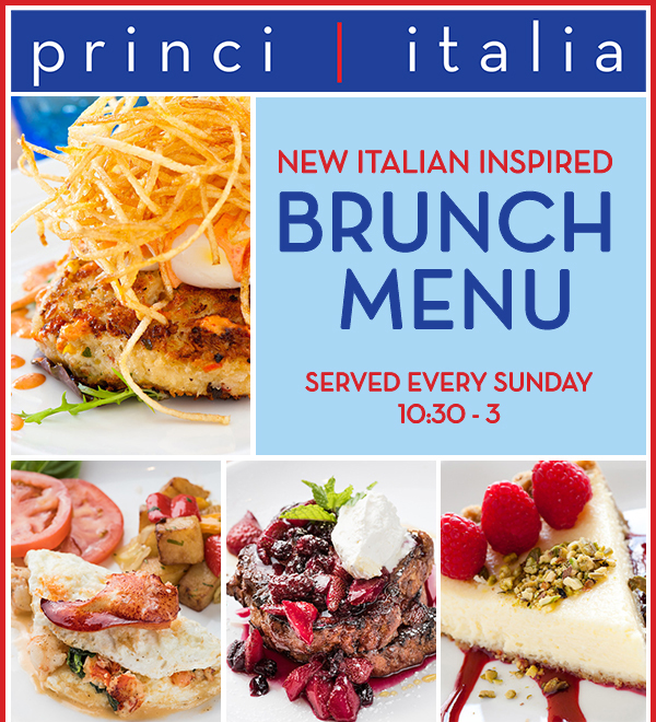 New Italian Inspired Brunch Menu
							 See image for full details