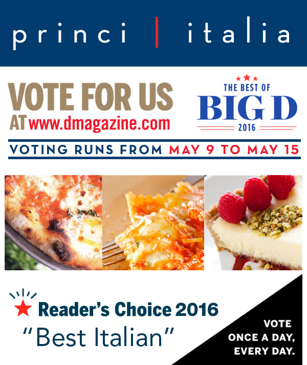 Vote for us
							 at dmagazine.com
							 Voting runs from May 9 - May 15
							 See image for full details