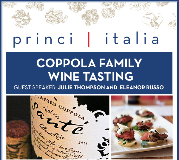 Coppola Family Wine Tasting
							 See image for full details