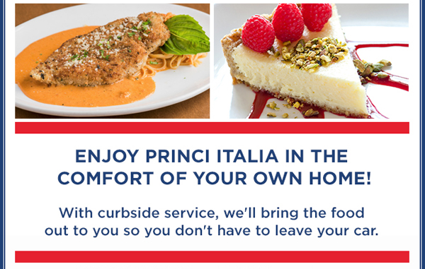 Enjoy Princi Italia in the
							 comfort of your own home!
							 See image for full details