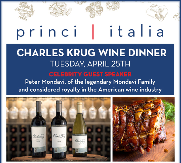 Charles Krug Wine Dinner
							 See image for full details