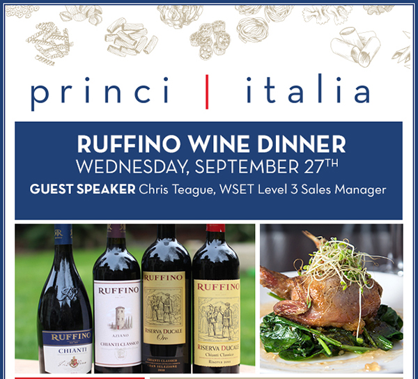 Ruffino Wine Dinner
							 See image for full details