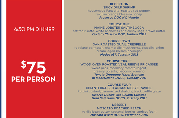 Ruffino Wine Dinner
							 See image for full details