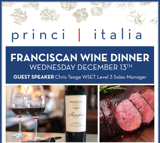Franciscan Wine Dinner
							 See image for full details