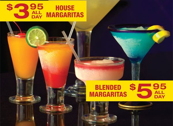 After your shopping is done, stop in for these margarita specials!
							See image for full details/disclaimer