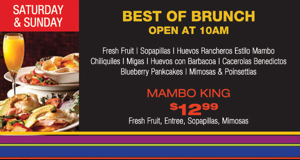 Best of Brunch
							 Mambo King $12.99