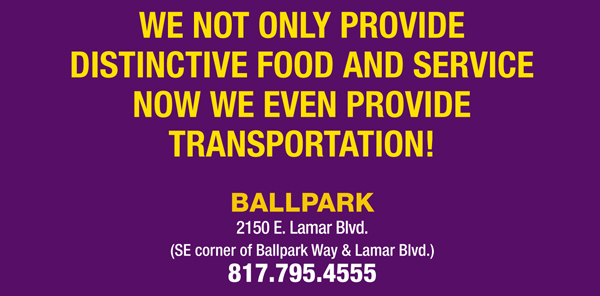 We not only provide distinctive food and service
							 now we even provide transportation!
							 See image for details