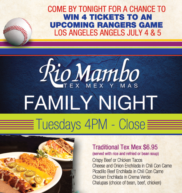 Join us for Family Night Tuesdays 4pm - close