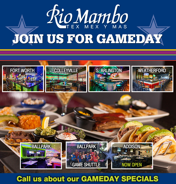 Join us for Game Day
							 Call us about our Game Day Specials!
							 See image for details