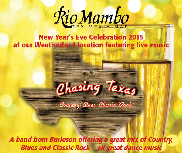 New Year's Eve Celebration
							 Chasing Texas
							 See image for full details