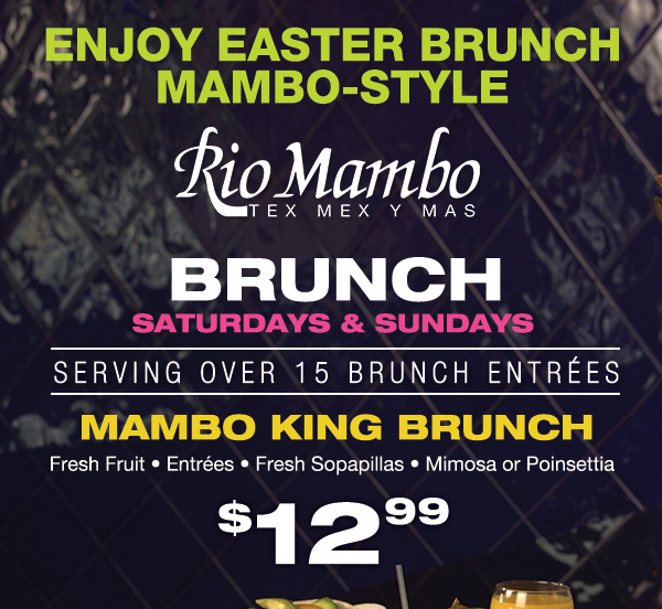 Enjoy Easter Brunch Mambo-Style
							 See image for details