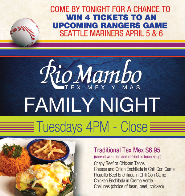 Join us for Family Night Tuesdays 4pm - close