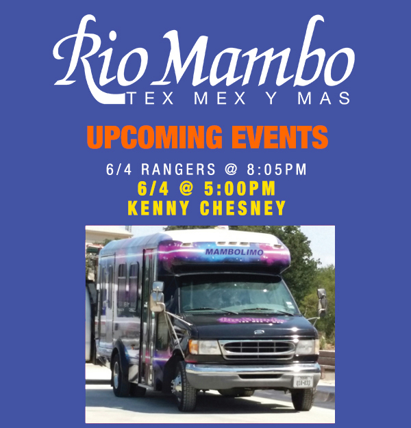 The Mambo Limo
							 Free rides to all events at AT&T Stadium and Globe Life Park
							 See image for details