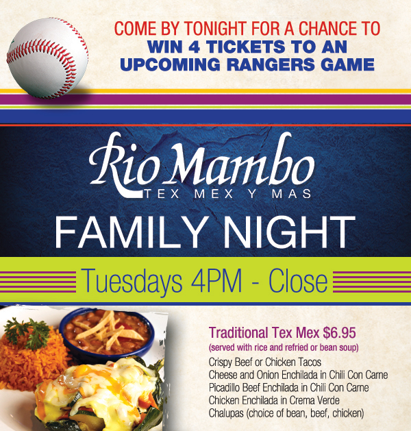 Join us for Family Night Tuesdays 4pm - close