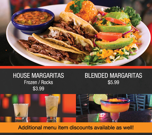 Grilled Tacos
							 Lunch - $6.95
							 Dinner - $8.95
							 See image for details