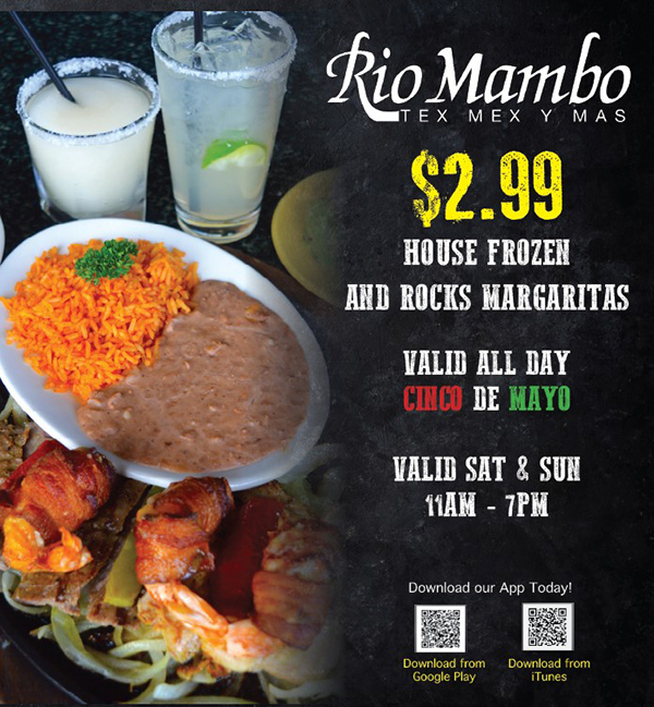 Cinco De Mayo Specials
							 See image for details