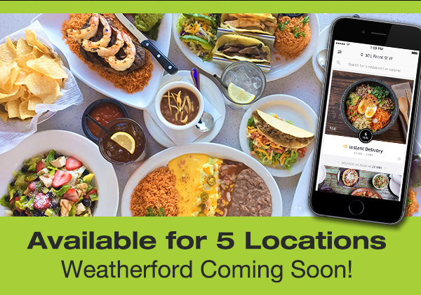 Available for 5 locations
							 Weatherford coming soon!
							 See image for details