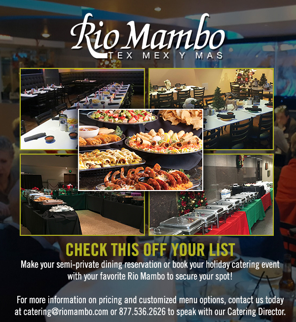 Book your Holiday Parties now!
							 See image for details